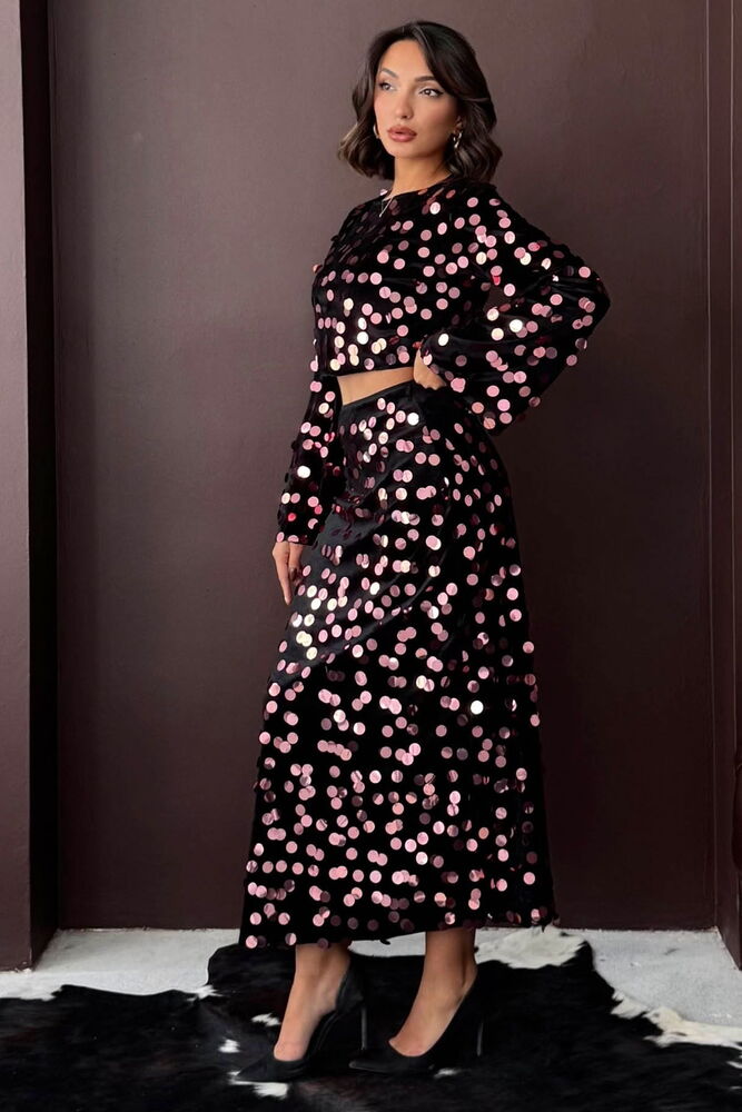 Black Elegant Glam Pencil Maxi Skirt - Brand: Topshow - Women & Kids, Baby Clothes Wholesale - Globality Store