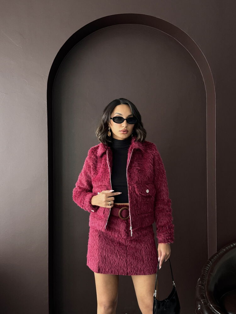 Fuchsia Bomber Jacket
