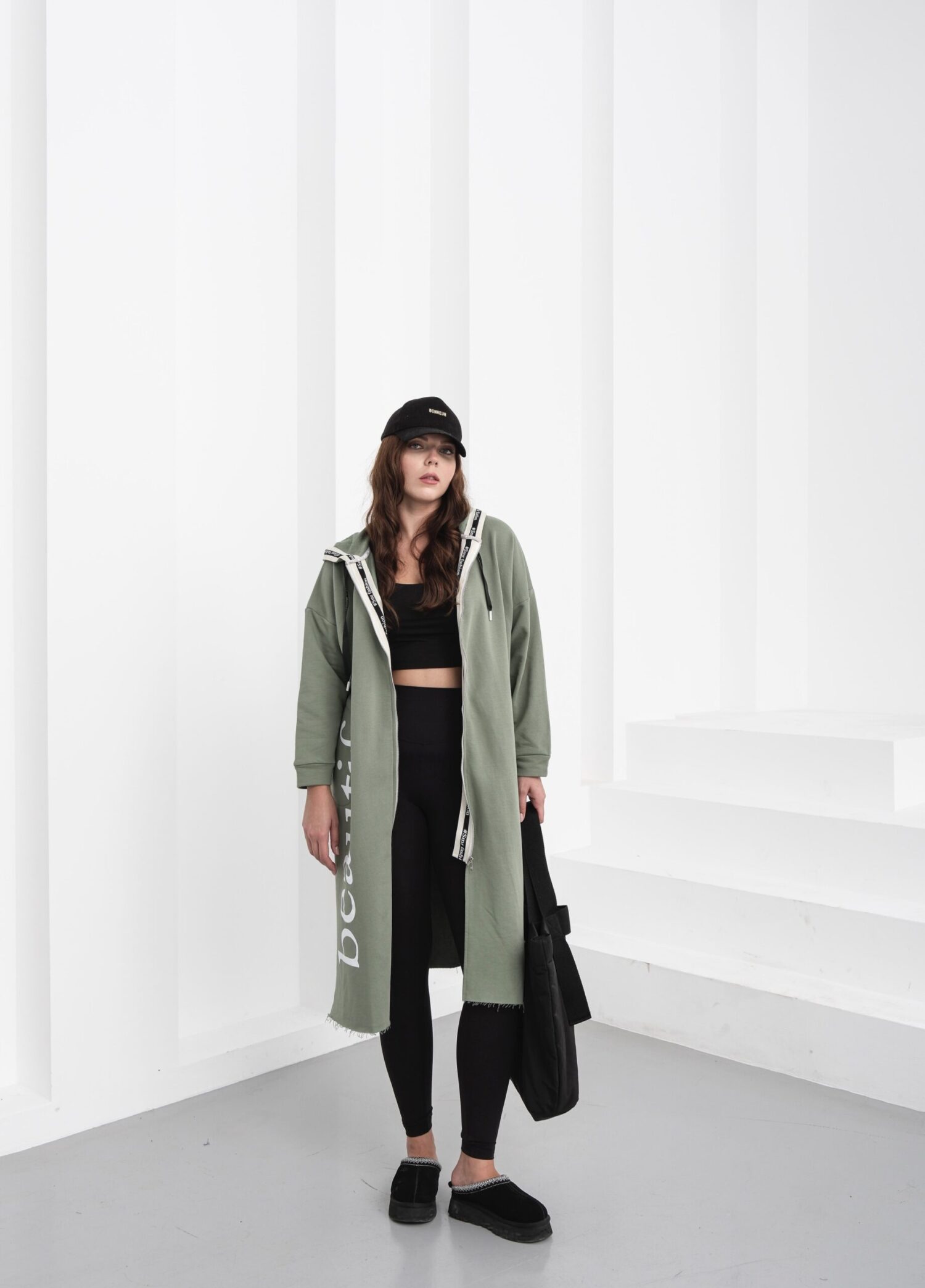 Green Oversized Hooded Neck Sweatshirt - Brand: See More - Women & Kids, Baby Clothes Wholesale - Globality Store