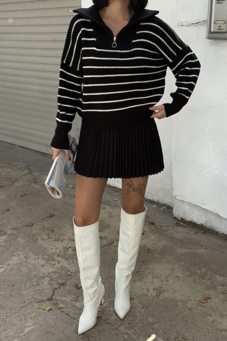 Zipper Zippered Sweater